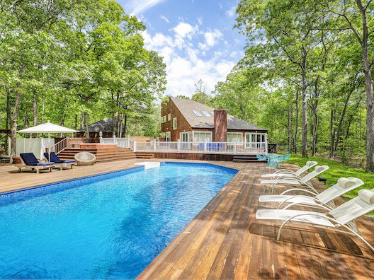Home with large pool