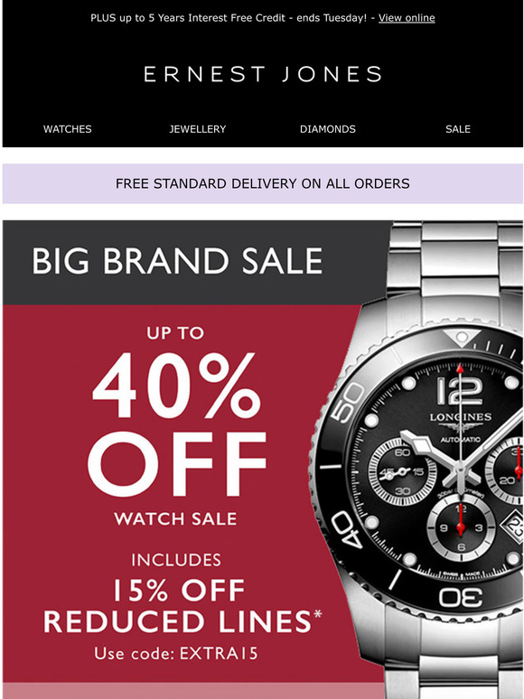 Ernest Jones Watch Sale Outlet Shop, UP 