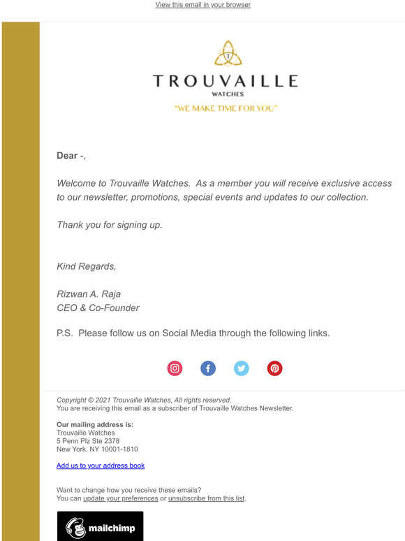 Welcome To Trouvaille Watches