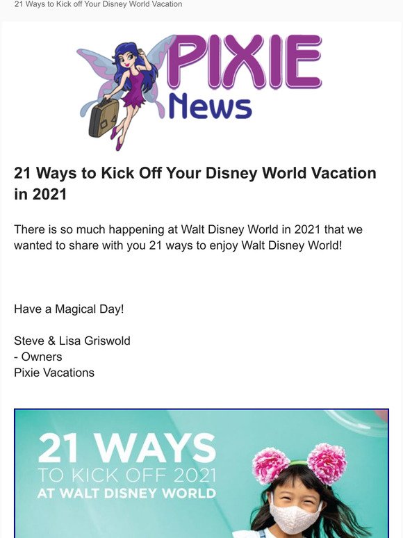 21 Ways to Kick Off Your Disney World Vacation in 2021