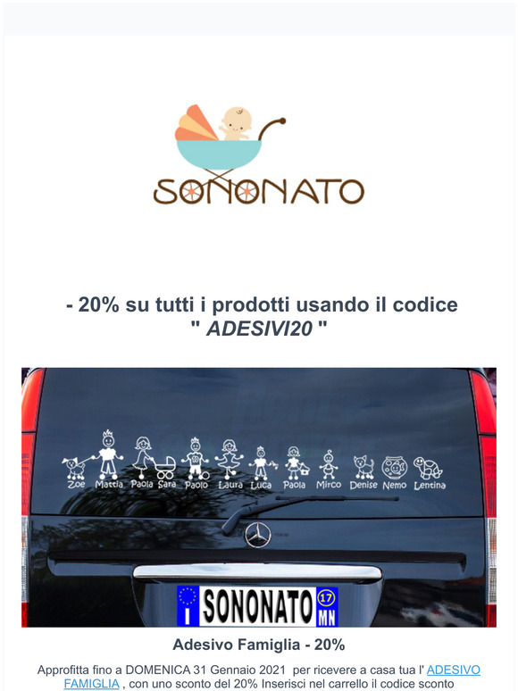 Settimana di sconti su SonoNato