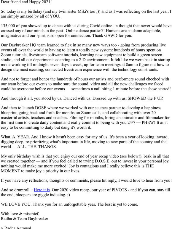 Daybreaker A Love Letter Year In Review Milled