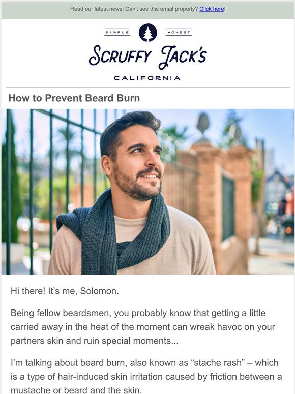 Scruffy Jack's: Beard burn = stubble trouble! Here's how to avoid it! |  Milled