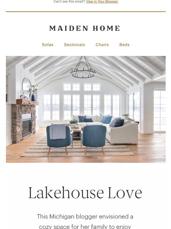 Maiden Home: Living Room Inspiration: Lake House Love | Milled