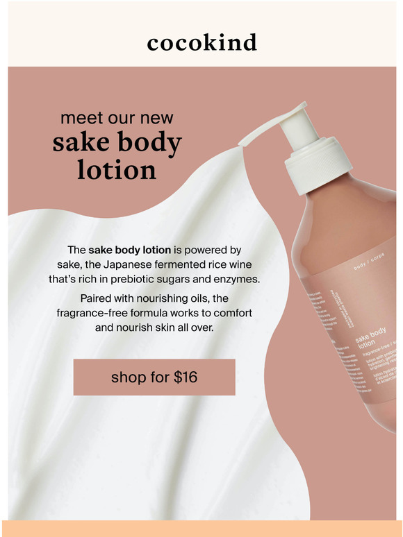 cocokind sake body lotion