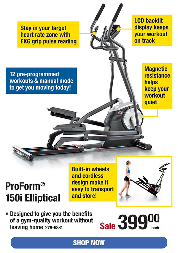 Proform discount elliptical 150i