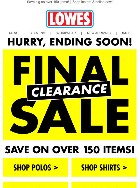 Lowes Final Clearance Sale! Milled