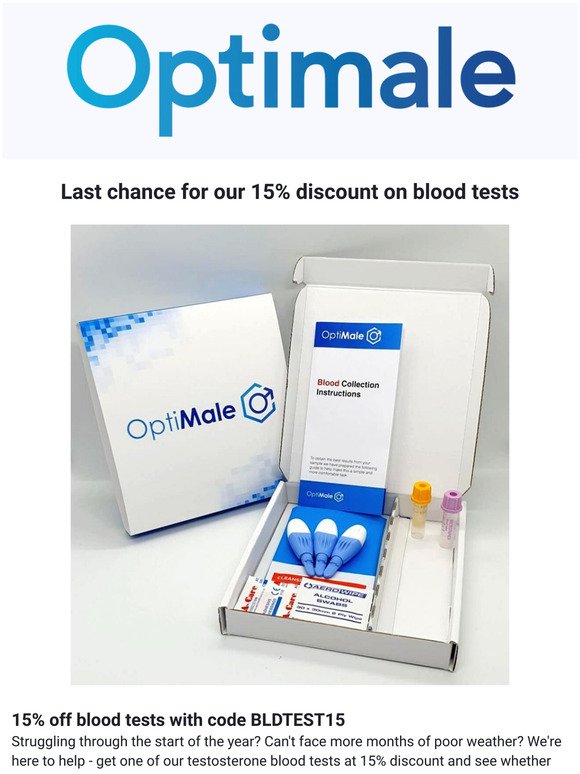 Face up to the new year with 15% off our blood tests