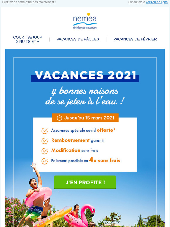 Vacance 2021, jetez-vous à l'eau !