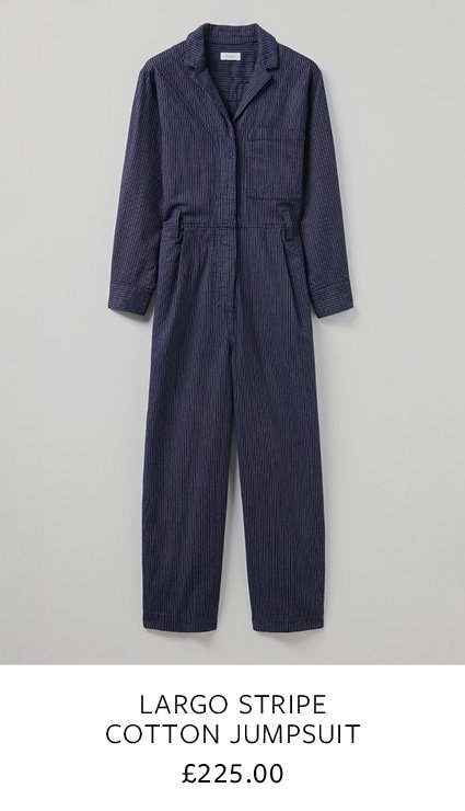 Largo Stripe Cotton Jumpsuit