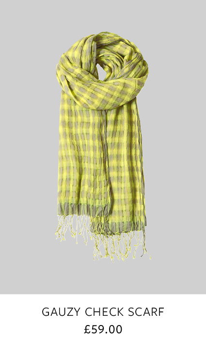 Gauzy Check Scarf