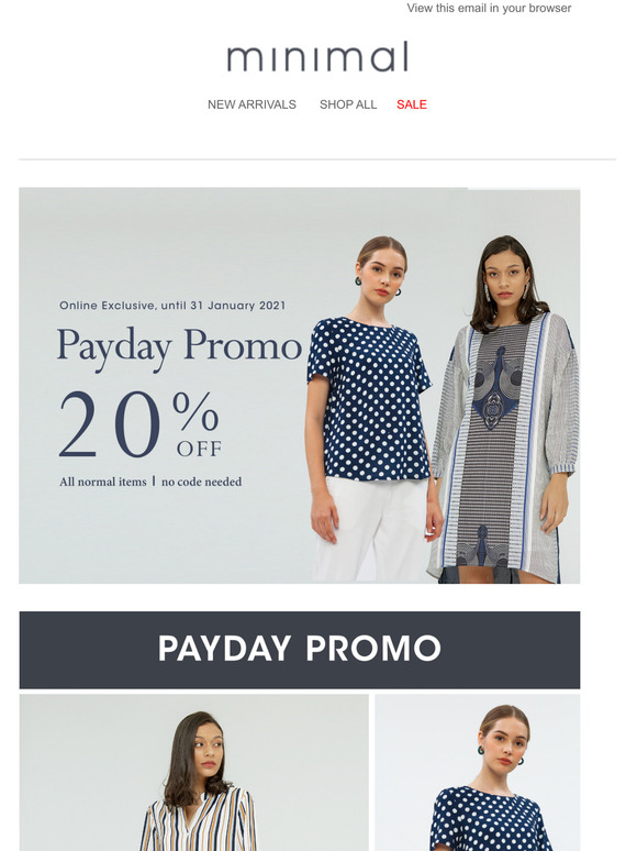 Pay Day Special: 20% OFF normal items 😍
