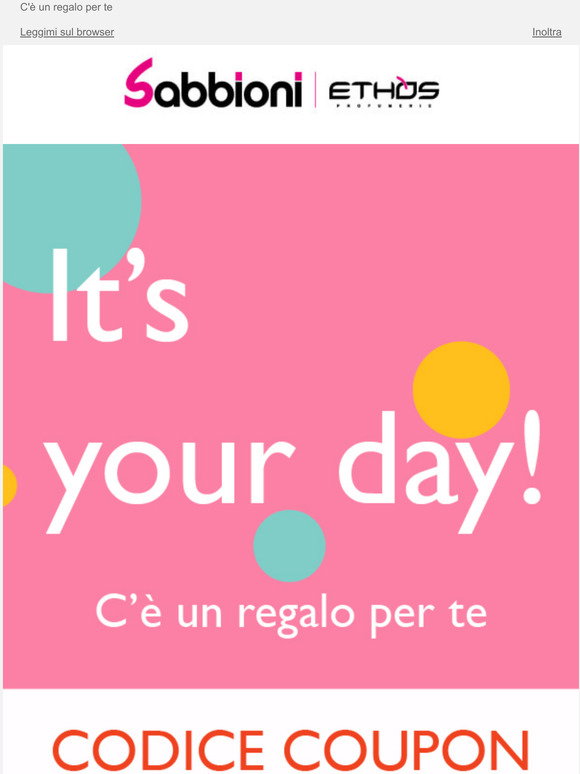 Sabbioni IT: -10% Extra 🎁 - It's your day! | Milled