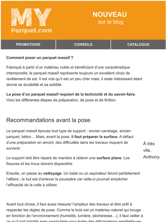 [Conseil du pro] Comment poser un parquet massif ?