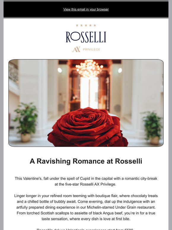 Make it a magical Valentine's at Rosselli AX Privilege