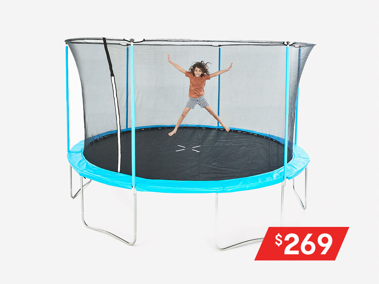 14 foot trampoline with enclosure Ages 6+ years $269.