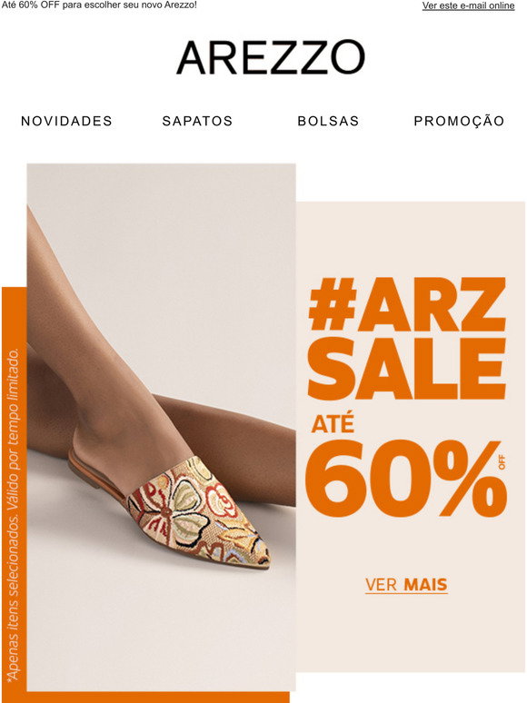 Arezzo: 🚨 Sua categoria FAVORITA está com PROMOÇÃO! | Milled