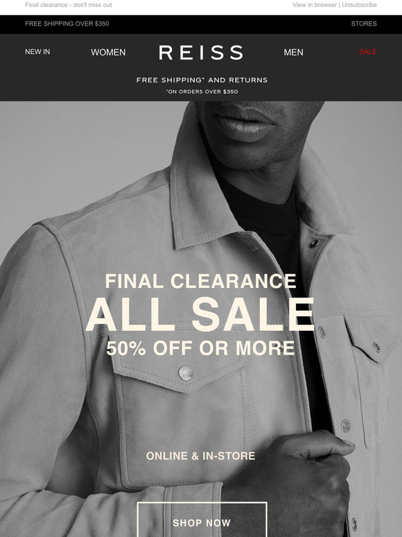 reiss clearance
