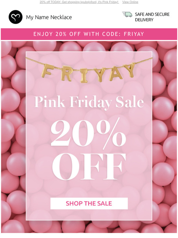 Mynamenecklace Super Sale Off For Pink Friday Milled