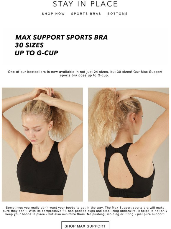 Max Support Sports Bra, G-cup