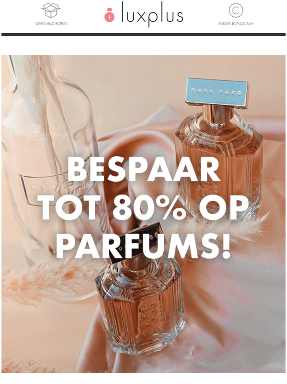 Tijd voor een nieuwe geur? 🌸 Je kunt tot 80% besparen op jouw nieuwe lievelingsparfum!