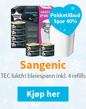 PAKKETILBUD - Sangenic TEC blespand hvid + 4 refill