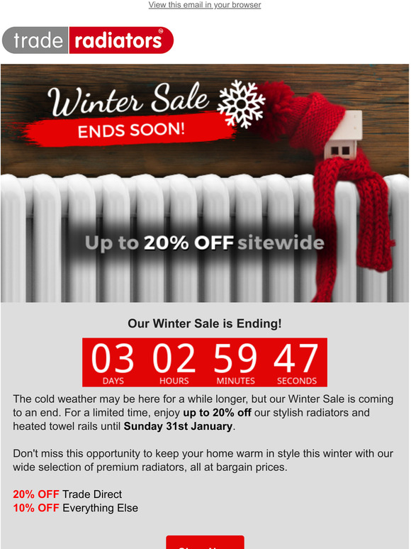 Our Winter Sale is Ending!