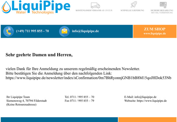 Bitte bestätigen Sie Ihre Newsletter-Anmeldung