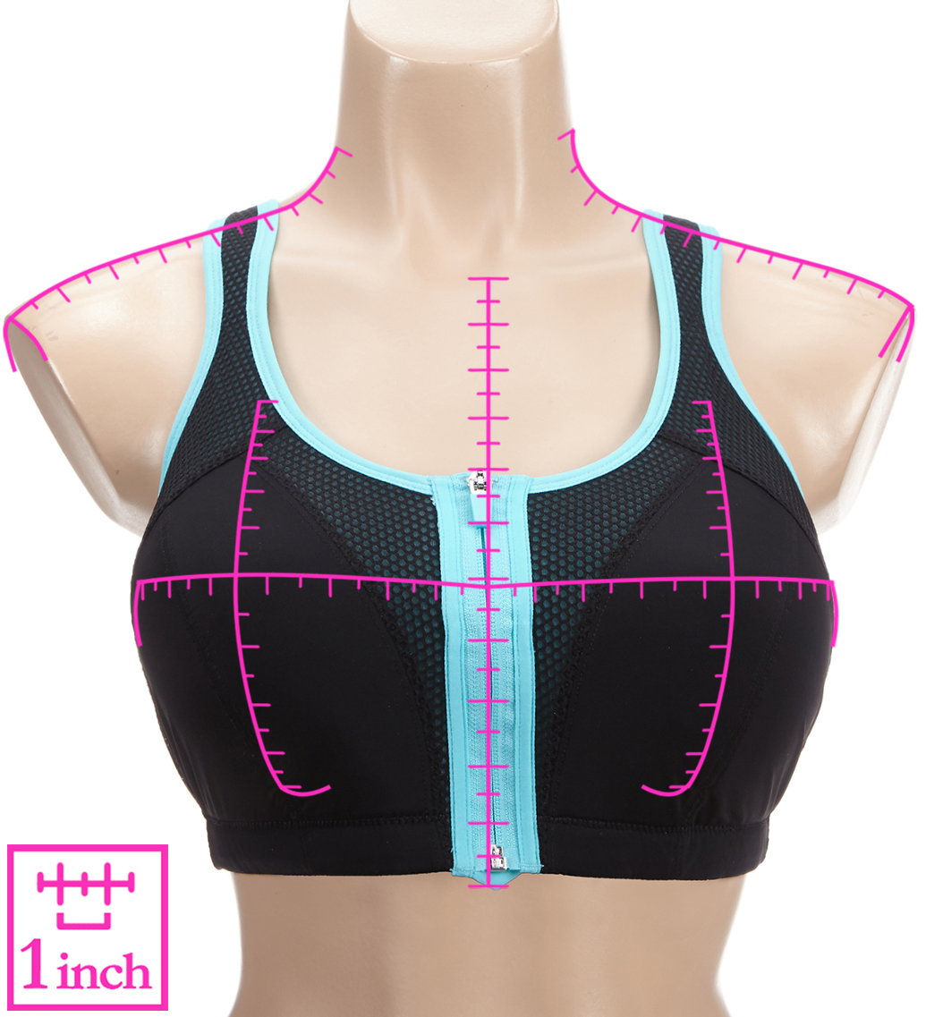 Pour Moi Energy Zip Front Padded Sports Bra 97006