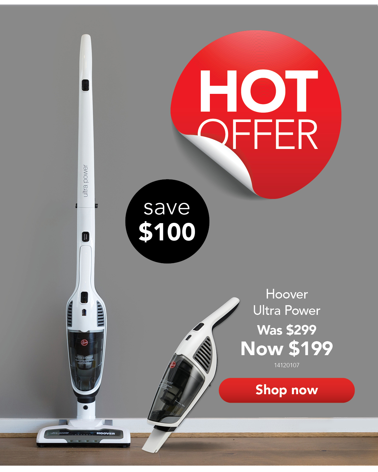 Godfreys Hot Offer Hoover Ultra Power Stick Vacuum Only 199 Save