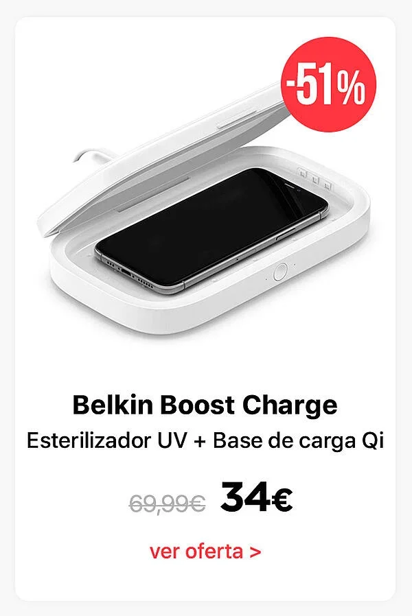 Belkin boost charge esterilizador y carga qi