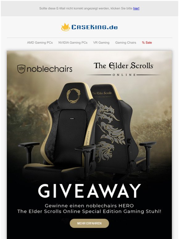 👑 noblechairs The Elder Scrolls Online Giveaway und Kolink Void X Midi-Tower
