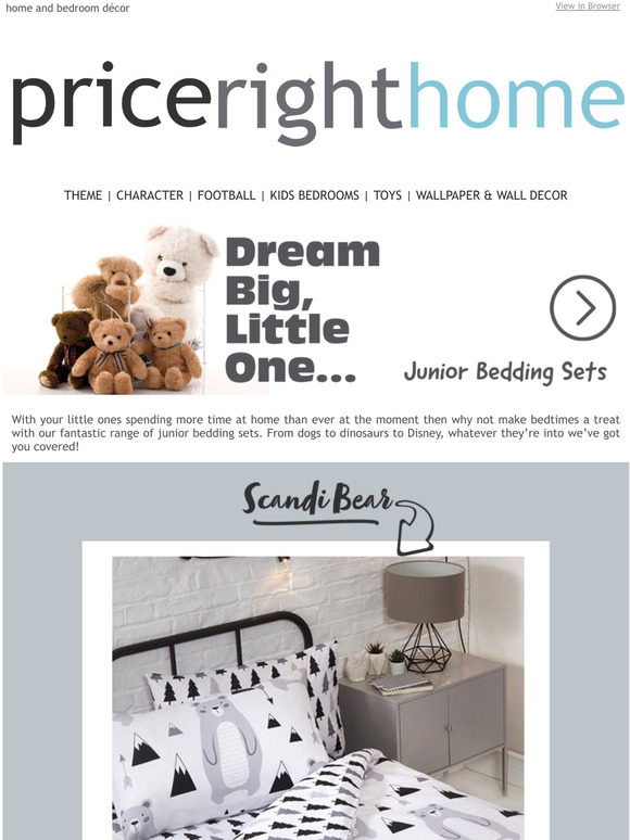 Dream Big, Little One.... Junior Bedding Sets at Price Right Home