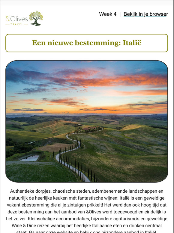 Een nieuwe bestemming: Italië!