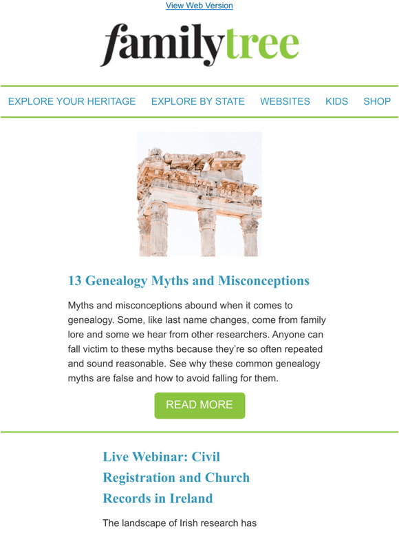 Family Tree Magazine: Common Genealogy Myths and Misconceptions | Milled