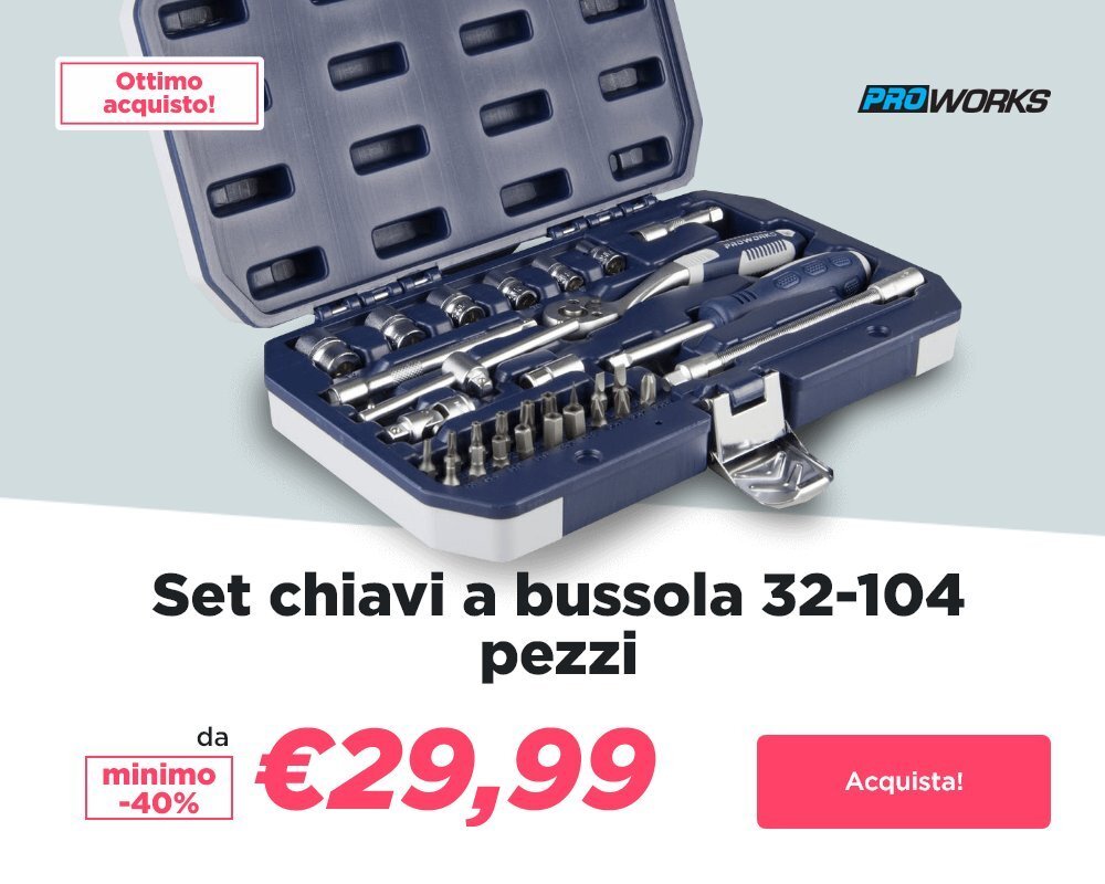 Set Chiavi Proworks 104 Pezzi - Adesso 46% di risparmio