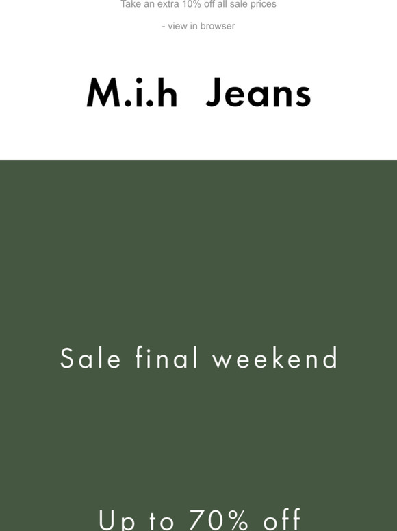 Sale Final Weekend!