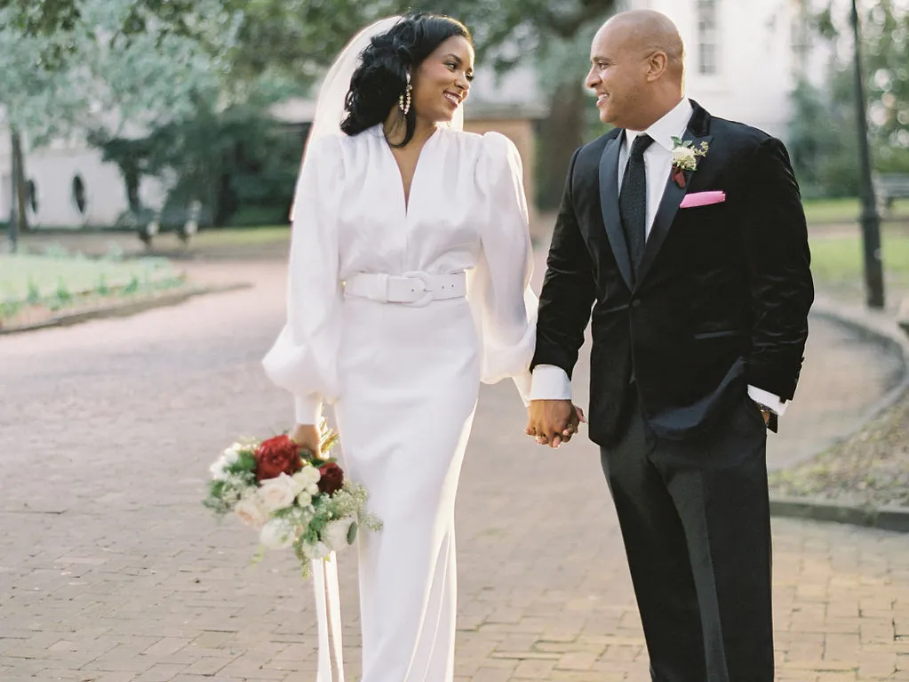 Vogue The Bride Wore A Skirt Set By Sergio Hudson For Her Winter Wedding Milled