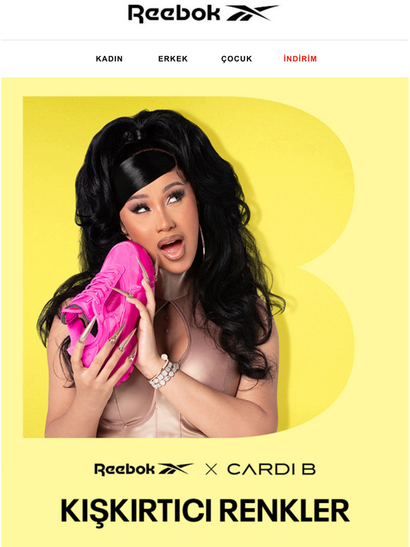 Reebok x Cardi B Neon Koleksiyonu Kışkırtıcı Renkleri ile Geliyor! Koleksiyona Göz At.