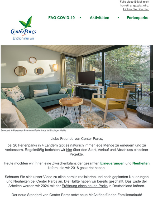 Erfrischend neue Erlebnisse – Rundum erneuerte Ferienparks