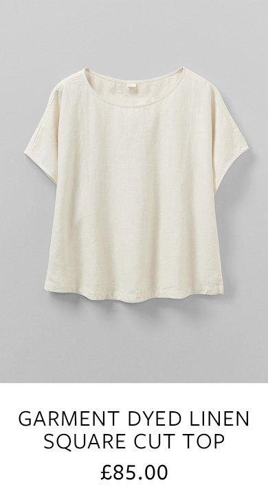 Garment Dyed Linen Square Cut Top