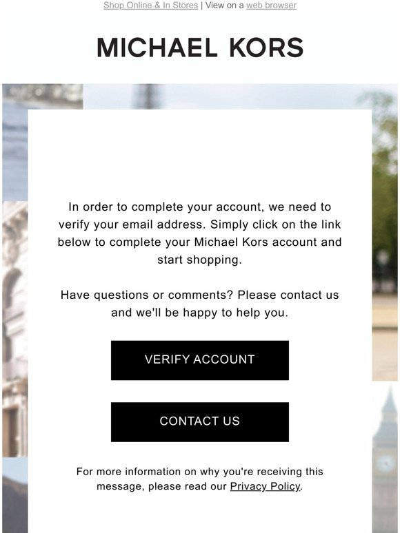 Michael Kors CA: We Need To Verify Your Account | Milled