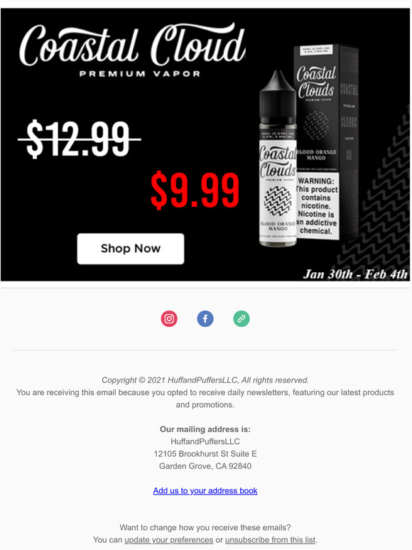 Daily Deals: Coastal Clouds $9.99 💨