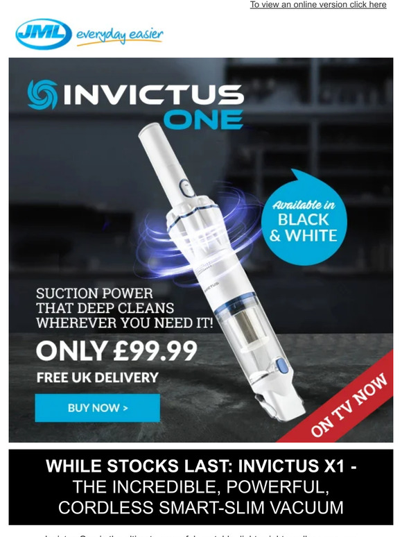 JML Direct The incredible, powerful, cordless smartslim vacuum Milled