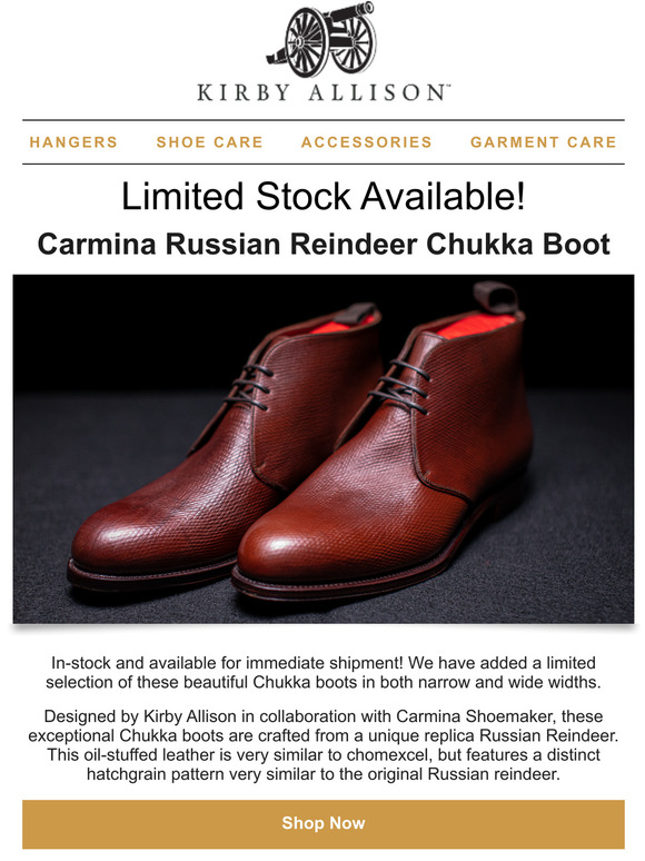Kirby Allison's Hanger Project Carmina Replica Russian Reindeer Boots
