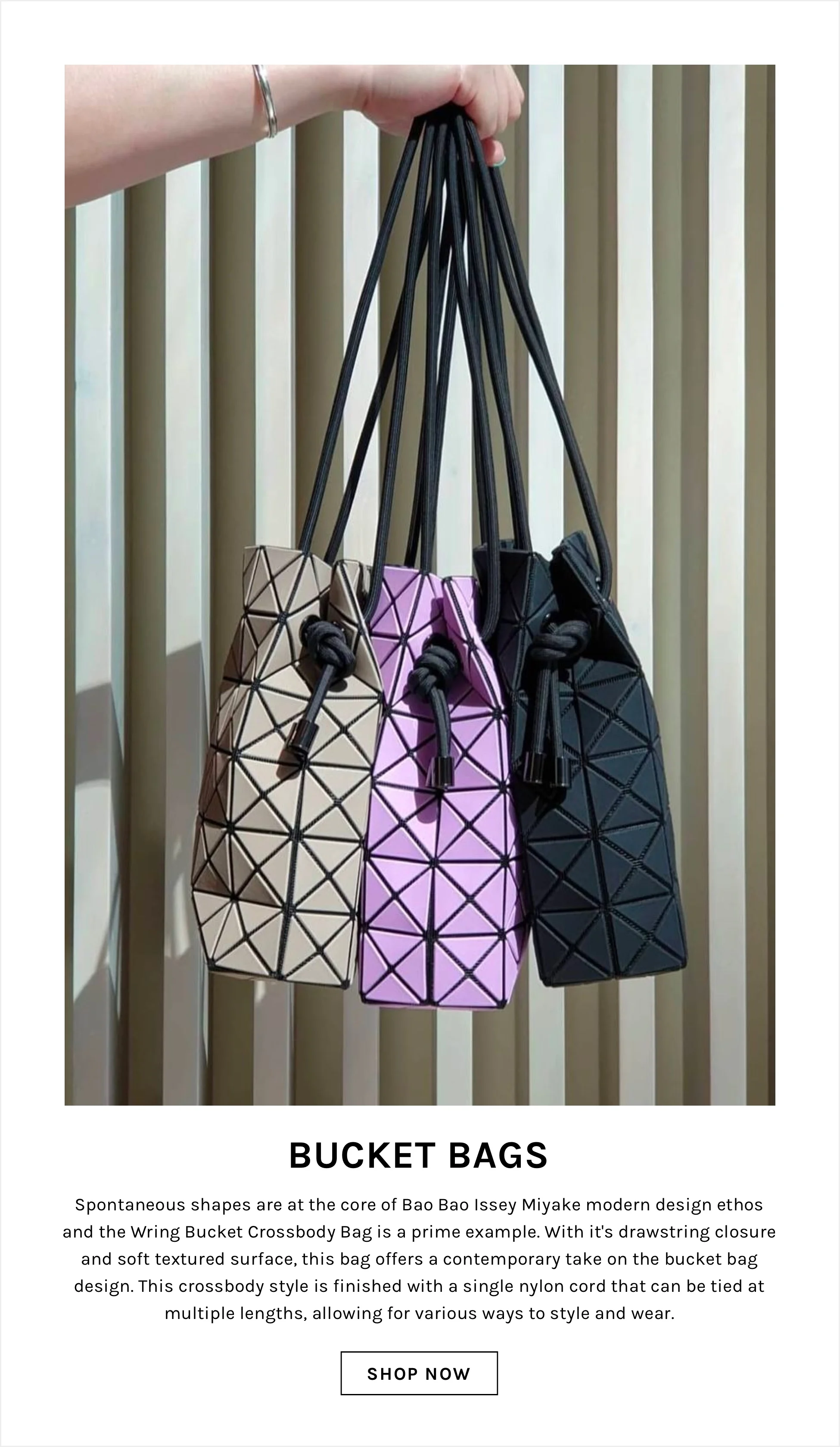 Chord collection for Bao Bao bag by Issey Miyake