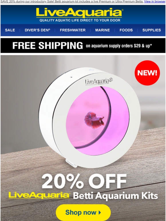 Introducing the New LiveAquaria® Betti Aquarium Kit