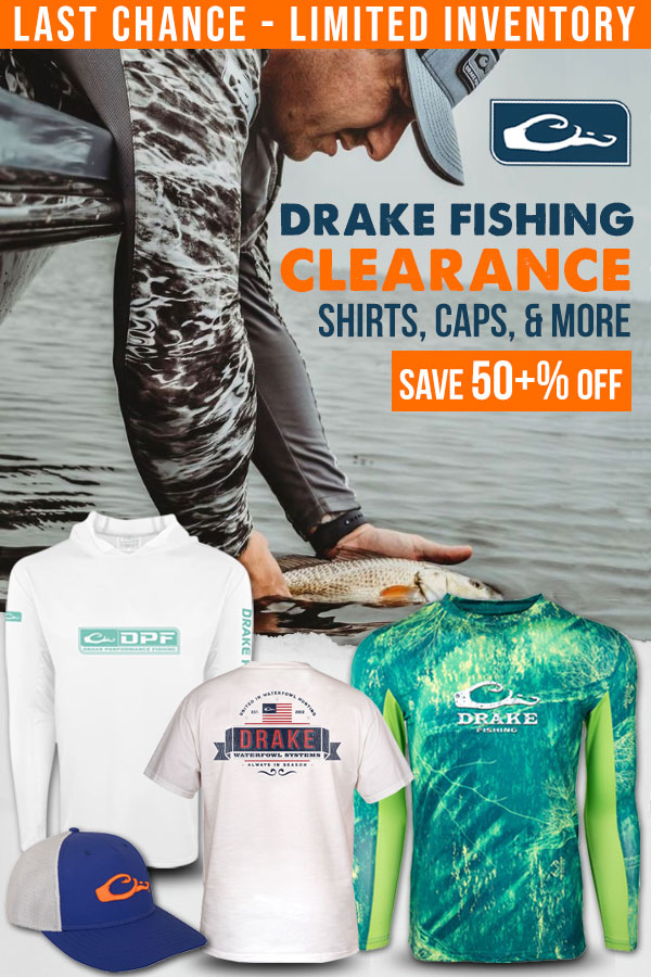 Clearance fishing apparel Clearance