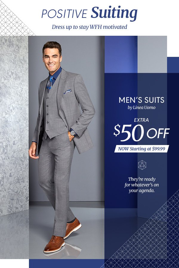 K&G Fashion Super Store: EXTRA $50 OFF on Men's Linea Uomo Suits.