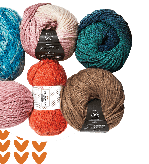 K+C, Buttercream Luxe Craft Yarn.